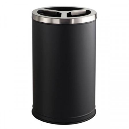 Ensemble de Poubelles Tri sélectif 4x25L compartiments blanc anthracite  gris