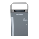 Poubelle de tri sélectif d'extérieur design avec bac Poubelle de tri sélectif d'extérieur design avec bac