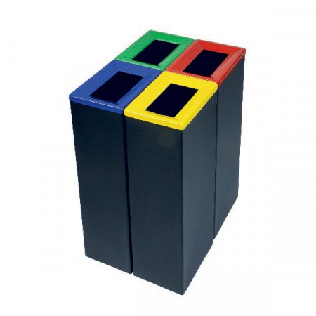 Poubelle de tri sélectif en acier Poubelle de tri sélectif en acier