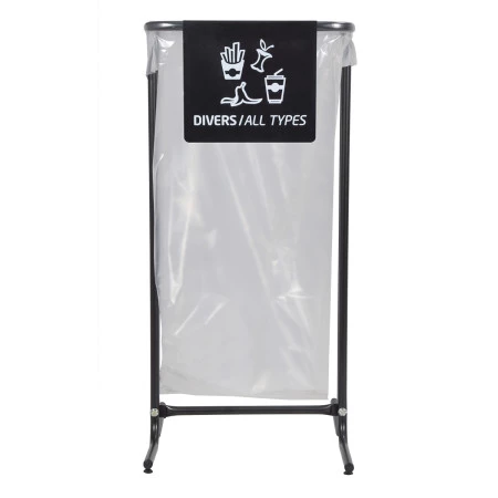 Porte-Sacs Poubelle Pliable Portable - Support Camping Cuisine Jardin En Acier Inoxydable