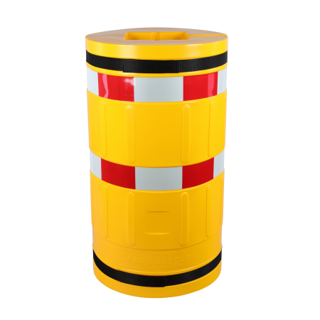 Protection pour pilier en polyéthylène avec bandes réfléchissantes rouges et blanches Protection pour pilier en polyéthylène avec bandes réfléchissantes rouges et blanches