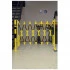 Barrière extensible à fixation murale avec roues Barrière extensible à fixation murale avec roues