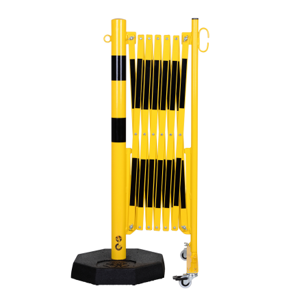 Barrière extensible avec socle mobile Barrière extensible avec socle mobile