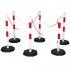 kit de 6 poteaux rouge et blanc + 25m de chaîne kit de 6 poteaux rouge et blanc + 25m de chaîne