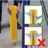 Etape 1 du montage des protections flexibles d'échelles de rayonnage Etape 1 du montage des protections flexibles d'échelles de rayonnage
