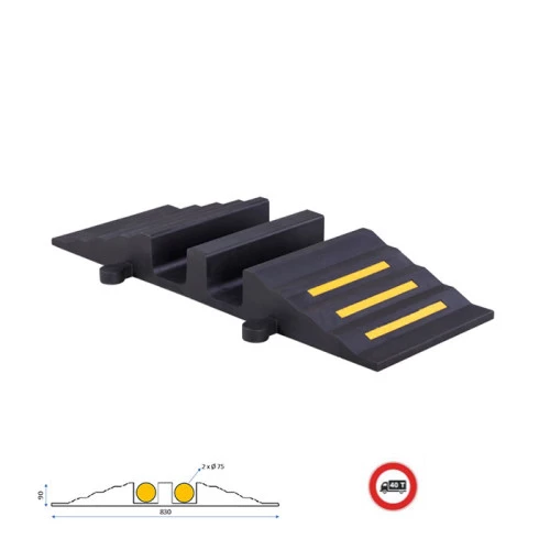 Goulotte protège câble Alu 1 m X 55 mm