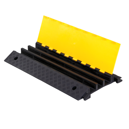 Passe-câble modulaire 3 canaux avec couvercle Passe-câble modulaire 3 canaux avec couvercle