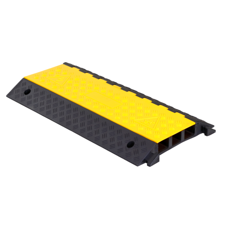 Passe-câble modulaire 3 canaux avec couvercle Passe-câble modulaire 3 canaux avec couvercle