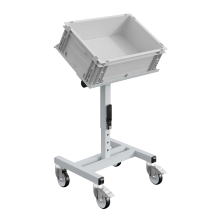 W020020011 - Support bacs Europe SRI réglable en hauteur et tablette inclinable 3 positions - Lxlxh 610x410x630-910 mm - Coloris Gris Clair RAL 7035 W020020011 - Support bacs Europe SRI réglable en hauteur et tablette inclinable 3 positions - Lxlxh 610x410x630-910 mm - Coloris Gris Clair RAL 7035