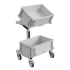 W020020005 - Support bacs Europe SRI2 à double plateau - Lxlxh 610x410x650-910 mm - Coloris Gris Clair RAL 7035 W020020005 - Support bacs Europe SRI2 à double plateau - Lxlxh 610x410x650-910 mm - Coloris Gris Clair RAL 7035