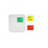 Les trois couleurs d'indication du taux de CO2 du mesureur Les trois couleurs d'indication du taux de CO2 du mesureur