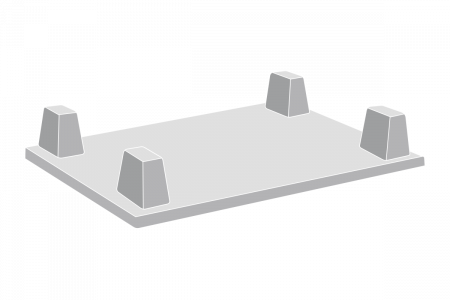 Quart-palette plastique 600x400 ajourée pour display