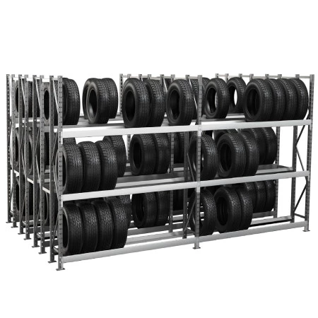 Rack à pneus VL - Quadruple profondeur Rack à pneus VL - Quadruple profondeur