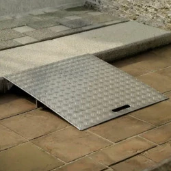 Plaque de franchissement pour marches et trottoirs