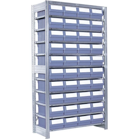 Rayonnage à tablettes équipés de 40 bacs RK Rayonnage à tablettes équipés de 40 bacs RK
