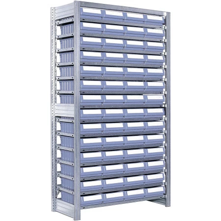 Rayonnage à tablettes équipés de 56 bacs RK Rayonnage à tablettes équipés de 56 bacs RK