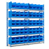 Rayonnage avec 40 bacs à bec de 9 litres Rayonnage avec 40 bacs à bec de 9 litres