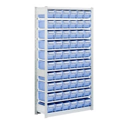 Rayonnage Kanban avec bacs