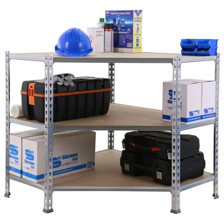 Rayonnage d'angle 1050x1370x500 4 niv - A1000-5P4 - CODIGEL