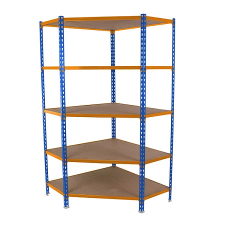 Rayonnage d'angle de 5 niveaux Rayonnage d'angle de 5 niveaux