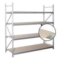 Rayonnage d'atelier mi-lourd H2100 mm - platelage bois Rayonnage d'atelier mi-lourd H2100 mm - platelage bois