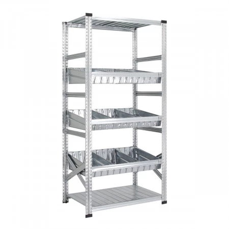 Rayonnage galvanisé avec bacs modulaires Rayonnage galvanisé avec bacs modulaires