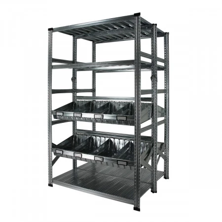 Rayonnage galvanisé avec bacs modulaires Rayonnage galvanisé avec bacs modulaires