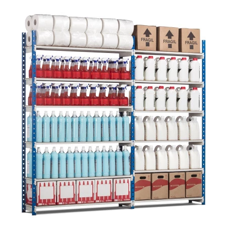 Rayonnage tubulaire : utilisation en réserve de magasins Rayonnage tubulaire : utilisation en réserve de magasins