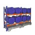 Rayonnage à 2 niveaux pour fûts de 200 L avec module suivant Rayonnage à 2 niveaux pour fûts de 200 L avec module suivant