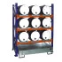 Rayonnage de 9 à 12 fûts de 60 L avec bac de rétention acier Rayonnage de 9 à 12 fûts de 60 L avec bac de rétention acier