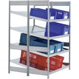 Rayonnage d'approvisionnement double profondeur 2 inclinaisons Rayonnage d'approvisionnement double profondeur 2 inclinaisons