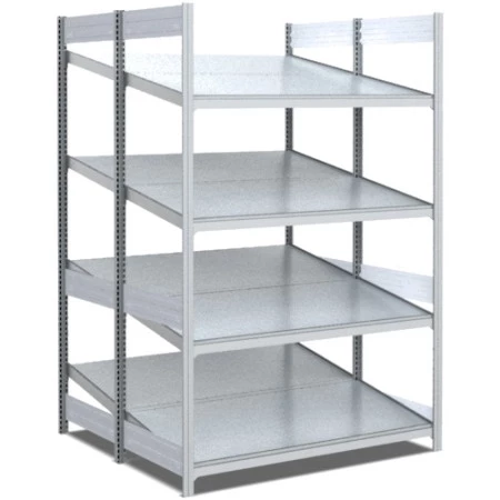 Rayonnage d'approvisionnement double profondeur 2 inclinaisons Rayonnage d'approvisionnement double profondeur 2 inclinaisons