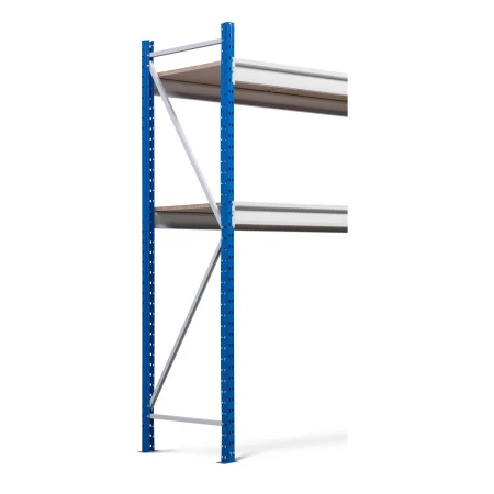 Rayonnage semi-lourd hauteur 0000mm. Echelles bleues RAL 5005 Rayonnage semi-lourd hauteur 0000mm. Echelles bleues RAL 5005