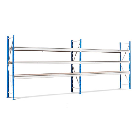 Rayonnage mi-lourd hauteur 4000 mm. Configuration départ et suivant Rayonnage mi-lourd hauteur 4000 mm. Configuration départ et suivant