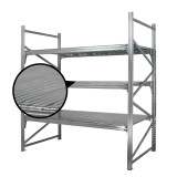 Zoom sur les tablettes galvanisées du rayonnage indutriel mi-lourd. Hauteur 2500 mm Zoom sur les tablettes galvanisées du rayonnage indutriel mi-lourd. Hauteur 2500 mm
