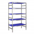 Rayonnage alimentaire inox. Plateau bleu pour les températures tempérées. Rayonnage alimentaire inox. Plateau bleu pour les températures tempérées.