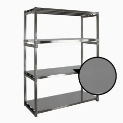 Rayonnage alimentaire inox à tablettes pleines