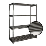 Rayonnage alimentaire inox. Hauteur 2000 mm. Tablettes tubulaire Rayonnage alimentaire inox. Hauteur 2000 mm. Tablettes tubulaire