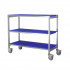 Rayonnage alimentaire en inox sur roulettes. 3 plateaux Rayonnage alimentaire en inox sur roulettes. 3 plateaux