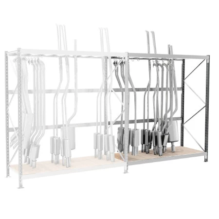 Rayonnage pour stocker les pièces d'échappement Rayonnage pour stocker les pièces d'échappement