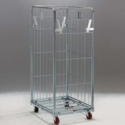 Roll conteneur | 4 côtés avec porte escamotable Roll conteneur | 4 côtés avec porte escamotable