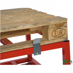 Lot de 4 supports de palette pour plateau roulant