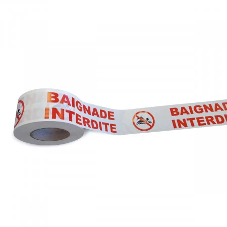 Rubalise « Baignade interdite » Rubalise « Baignade interdite »