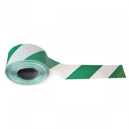 Ruban de chantier blanc et vert Ruban de chantier blanc et vert