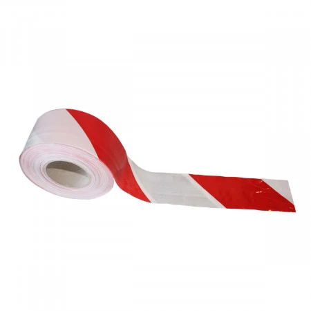 Ruban de chantier blanc et rouge Ruban de chantier blanc et rouge