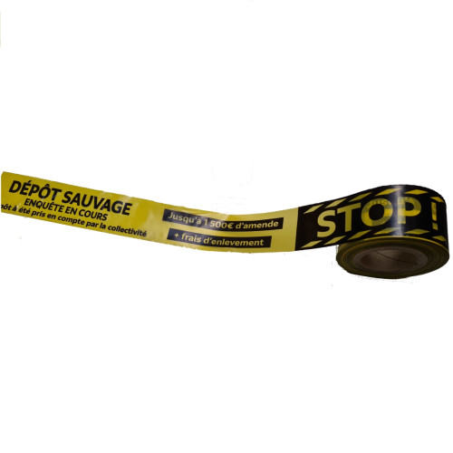 Rubalise « Dépôt sauvage - Enquête en cours - STOP ! »