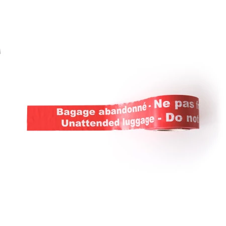 Ruban de signalisation « Bagage abandonné - Ne pas franchir » Ruban de signalisation « Bagage abandonné - Ne pas franchir »