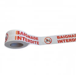 Ruban de signalisation « Baignade interdite »
