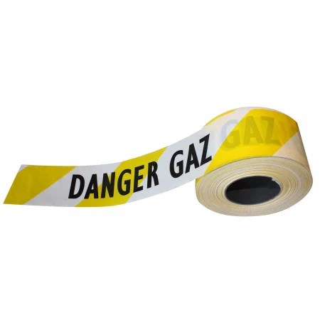 Rubalise de signalisation marquage DANGER GAZ