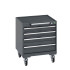 40402023 - CUBIO Armoire Roulante SLR-666-41 - Avec 4 tiroirs + Dessus Rebords/Tapis - LxPxH: 650x650x780mm - Full Gris Anthracite RAL 7016 40402023 - CUBIO Armoire Roulante SLR-666-41 - Avec 4 tiroirs + Dessus Rebords/Tapis - LxPxH: 650x650x780mm - Full Gris Anthracite RAL 7016